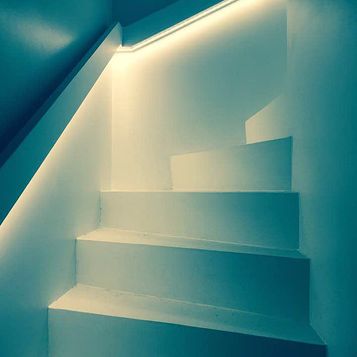 Holztreppe Microzement gespachtelt